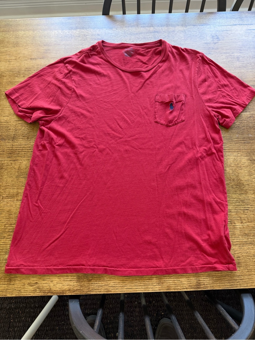 Polo by Ralph Lauren Red Crew Neck Pocket Tee
